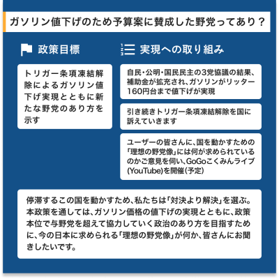 Polipoli政策-ガソリン値下げ